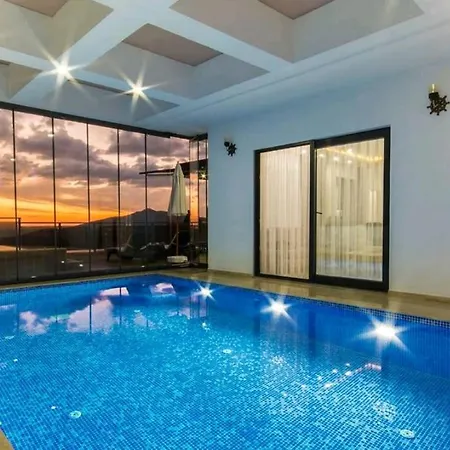 Villa Kashoneymoonvillawith Indoorhotpool Andseaview Kas